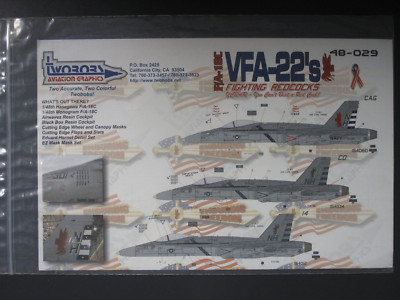 TWO Bobs 1/48th Scale F/A-18C Fighting Redcocks Sheet No. 48-029