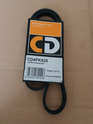 #ad CONTINENTAL DIRECT DRIVE BELT CD4PK925 V RIBBED 4 RIB 925mm GBP 10.95