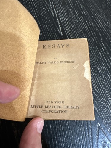 Ralph Waldo Emerson • Essays - Emerson Miniature Library, 3”x4” 96 Pages PO-VG - Bild 5 von 11