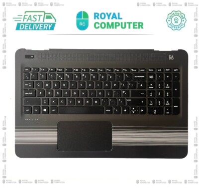 Passend für HP Pavilion 15-AU181NA Tastatur Komplett Gehäuse Handauflage + Touchpad UK