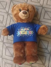 Build A Bear "Happy Birthday" Plush Teddy w/Shirt  BAB Mask. Stuffed Animal.