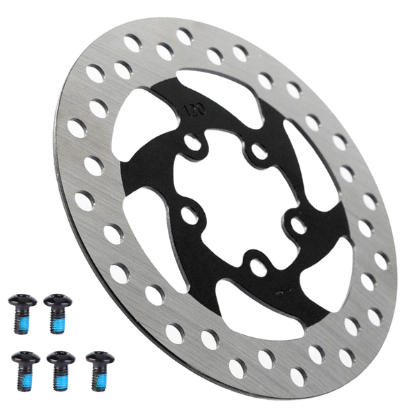 Bremsscheibe 120Mm 5 Loch Schwarz Aftermarket Ersatz FüR E-Scooter-image