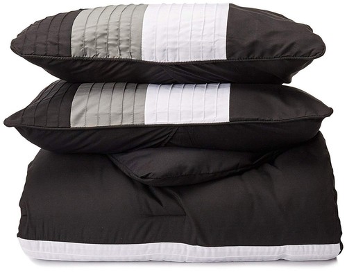 Chezmoi Collection Loft 8-Piece Luxury Striped Comforter Set (California King... - Picture 4 of 7