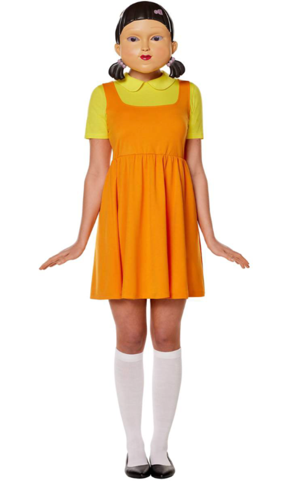 Squid Game Doll Adult Costume Dress, Socks, Mask | eBay