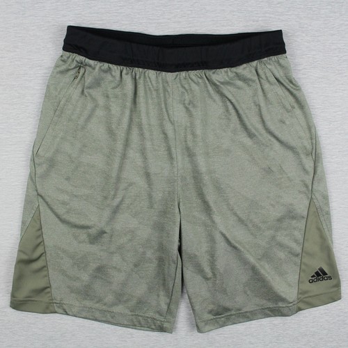 Adidas Axis 8.5" Training Shorts Mens Size LARGE Green Camo Polyester Drawstring