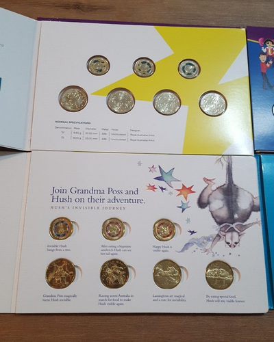 4 of aus coin 2017 possum magic+2021 wiggles+2018 gold coast +2022 birmingham - Picture 5 of 9