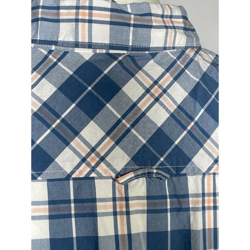 Hurley Blue Plaid Button Up Short Sleeve Shirt Men's MEDIUM - Picture 8 of 11