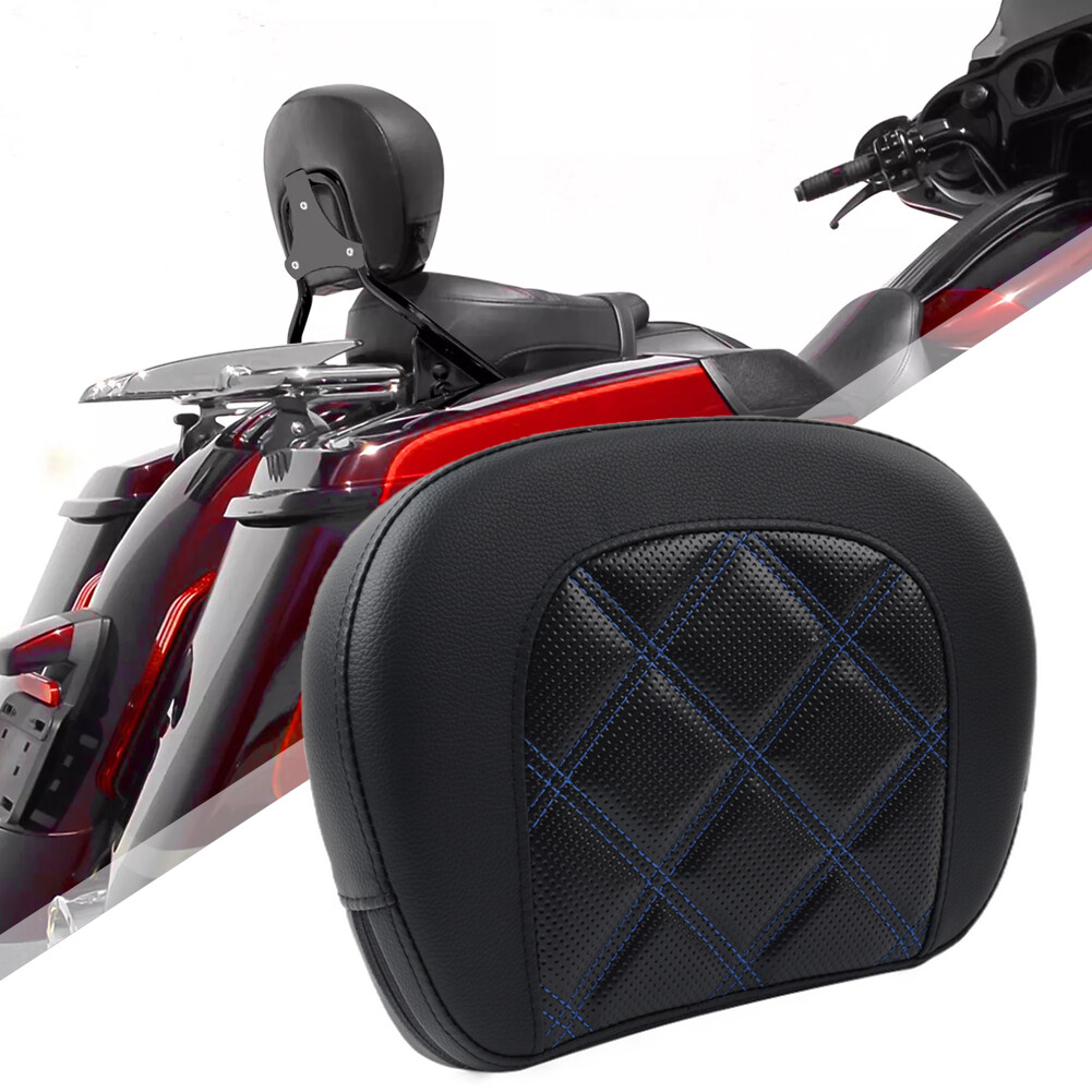 と Sissy Bar Passenger Backrest Pad Fit For Harley Electra Road
