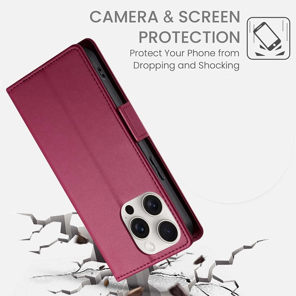 Luxury Magnetic Leather Flip Wallet Case for iPhone 11 12 13 14 15 Pro