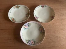 Epiag Czechoslovakia China Plate Saucer 6" Lot Of 3 Different Pattern Vtg Floral