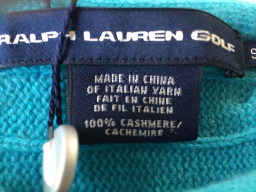 RALPH LAUREN LADIES Sweater 100% CASHMERE Cable Size Small Turquoise Blue $425 - Picture 11 of 11