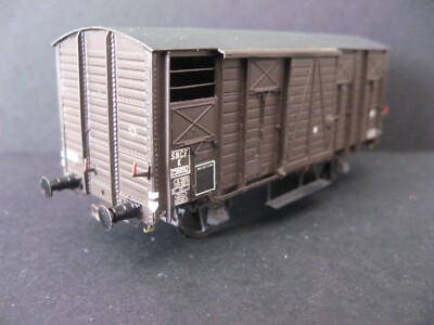 Wagon Couvert HAXO SNCF Marron K256192 - Kit Laiton à Monter (AMF87, HUET, LOCO)