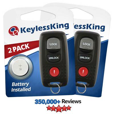 2 Replacement for 2004 2005 2006 Mazda 3 Key Fob Keyless Entry Car Remote