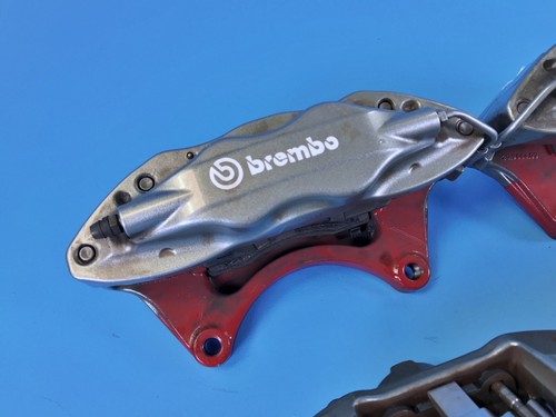 08-15 MITSUBISHI LANCER EVOLUTION EVO X BREMBO FRONT BRAKE CALIPERS SET 48K MI - Picture 2 of 23
