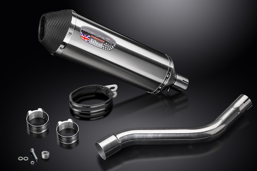 Kawasaki KLR650C 1995-2003 Slip On 13.5" X-Oval Stainless Exhaust Muffler Kit - Picture 4 of 5