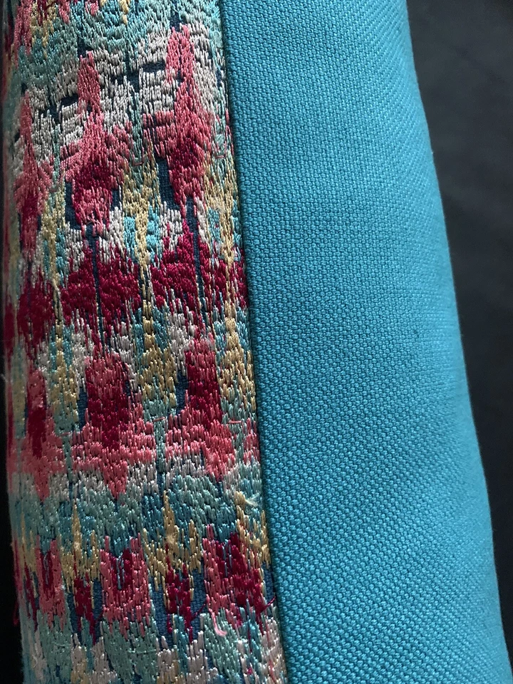 Osborne & Little Embroidered Fabric Cushion Cover ZOUINA~ 60 x 40cm - Teal - Image 4 of 4