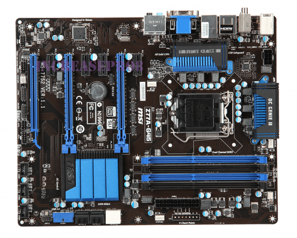 MSI MS-7752 Z77A-G45 Motherboard Socket LGA 1155 Intel Z77 DDR3 DIMM ...