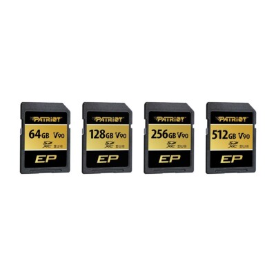 Patriot V90 256GB USH-II U3 C10 4K/8K UHD Recording 300MB/s SD Flash Memory Card