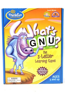 Thinkfun What's GNU Wortspiel the 3-Letter Learning Game Logisches Denken ab 5J