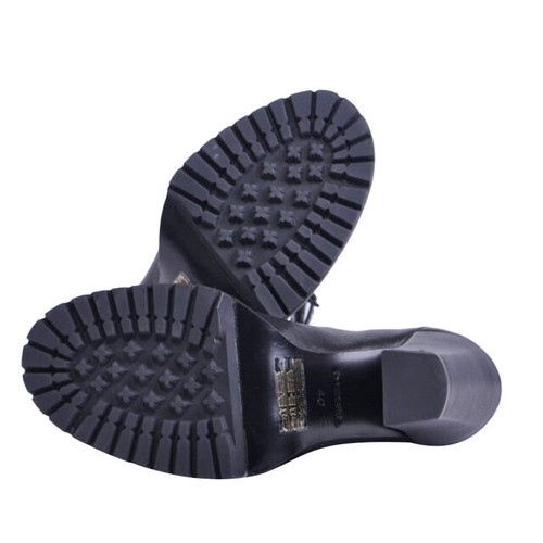 Botas de mujer DIESEL informales de cuero con cordones tacón alto negras zapatos de fiesta RP-£ 250 - Imagen 5 de 5
