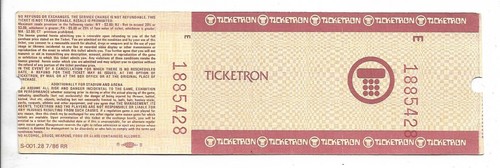 Huey Lewis and the News 3. April 1987 unbenutztes Konzertticket im Richfield Coliseum - Bild 2 von 2