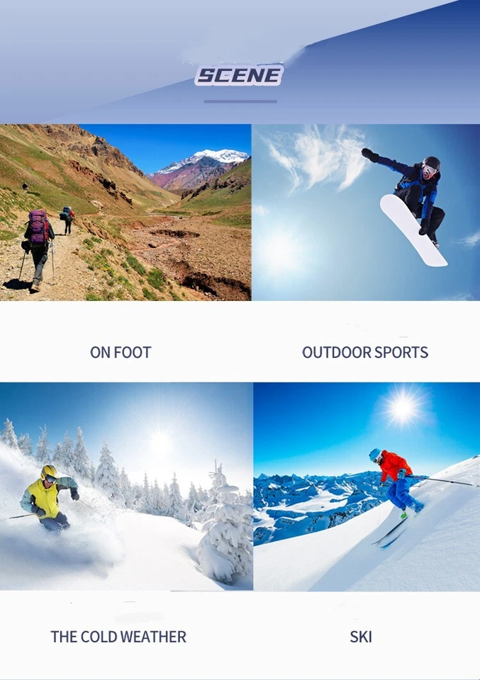 Merino Wool Ski Thermal Warm Winter Thick Knee High Men Heavy Duty Boots Socks  - Image 4 of 4