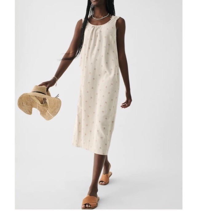 white christmas dresses Dune Cotton Gauze Oceana Dress - Tranquil Tides Print
