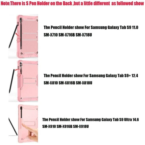 For Samsung Galaxy Tab S9 Plus S10+ 12.4" Shockproof Tablet Stand Case Cover - Picture 3 of 53