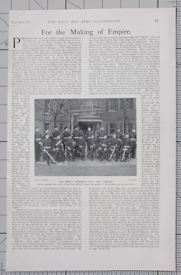 1901 Aufdruck The Royal Marines für Die Ophir Namen Leutnant Rait Major Clarke
