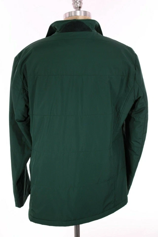 Kiton NWT Jacket Size 52 42 US In Solid Green Windbreaker With Suede Detail - Image 4 of 4
