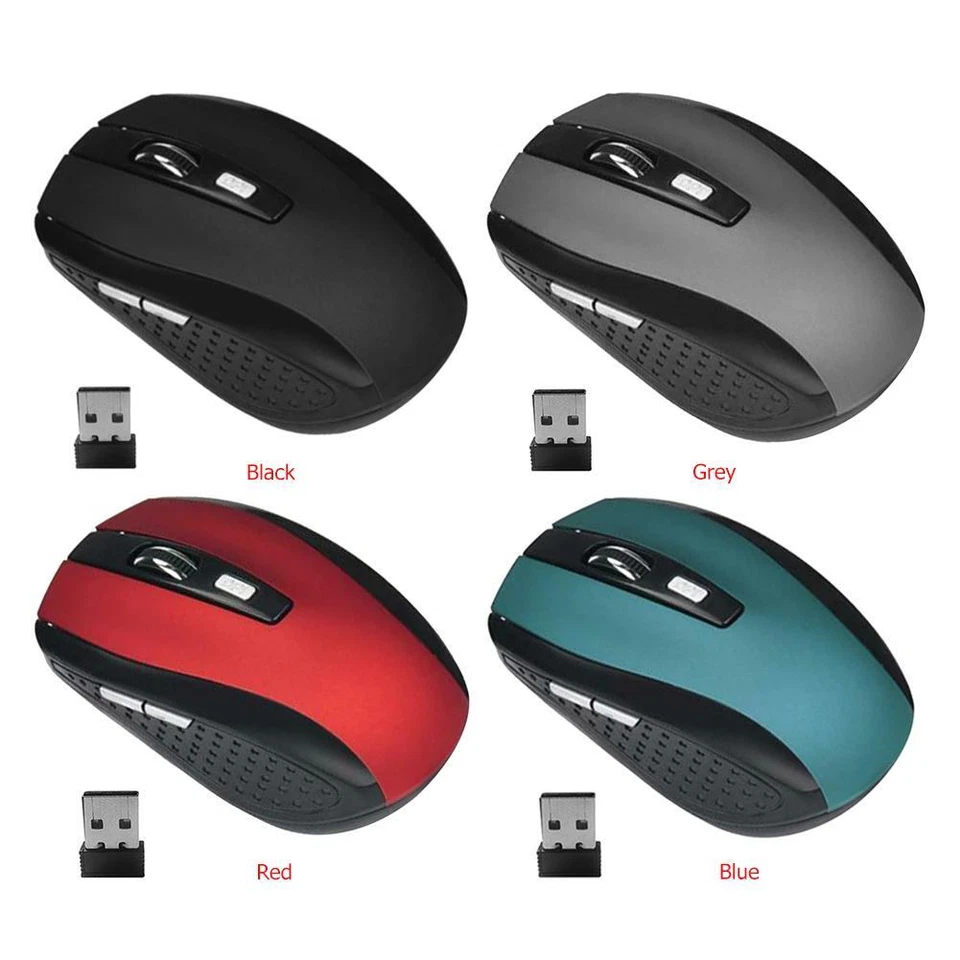 6 Keys 2.4G Wireless USB Receiver 2000DPI Optical Mouse for Laptop Notebook PC - Image 2 of 4