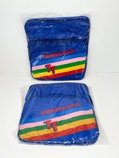  2 Vtg 80's Trafalgar TT Travel Pride Rainbow Messenger Overnight Tote Bag New