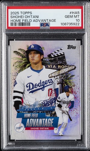 2025 TOPPS HOME FIELD ADVANTAGE #HA5 SHOHEI OHTANI PSA 10