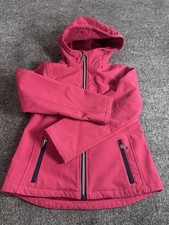 Michael Kors Girls Softshell Hooded Jacket Plush Raspberry Size 7/8