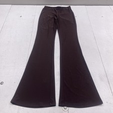 Fashion Nova Dress Pants Womens S Brown Flare Pull On Elastic Waist Stretch