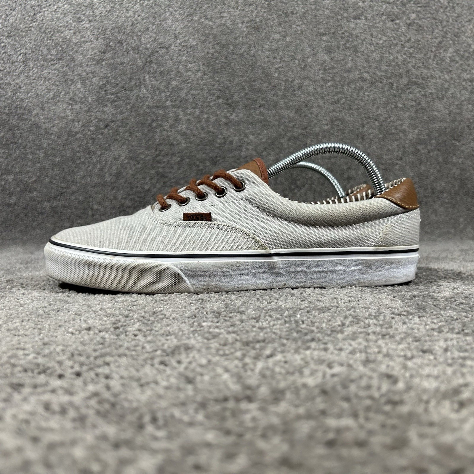 Vans Off The Wall ERA 59 C&L Mens Size 10.5 Gray Canvas Casual Skate Shoes Used thumbnail 5