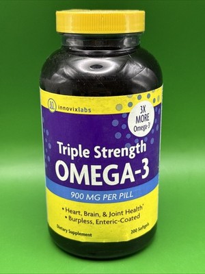 Omega-3, 900 mg, 200 Softgels Exp 9/25