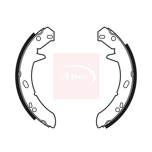 Land Rover Defender 1990-2016 Bremsbacken Hinten Apec TRW 254 Mm 38 Mm SHU267-image