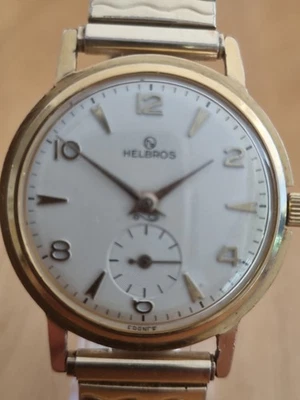 SCHÖNE, SEHR SELTENE VINTAGE HELBROS HERRENARMBANDUHR - Bild 1 von 4