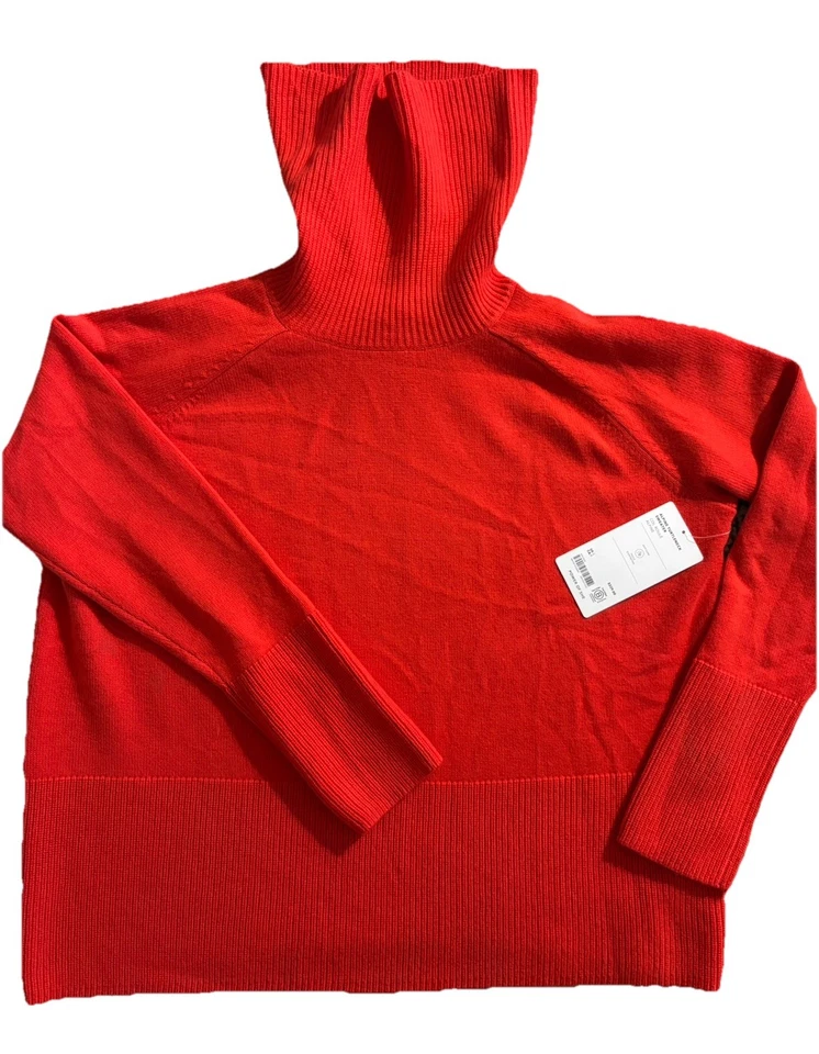 Nuevo con etiquetas Suéter Athleta Merino Cashmere Grande S Naranja Rojo LEER POR FAVOR Foto 2 de 4