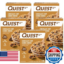 Quest Nutrition Chocolate Chip Cookie Dough Protein Bar, Low Carb, Keto, 4 Count