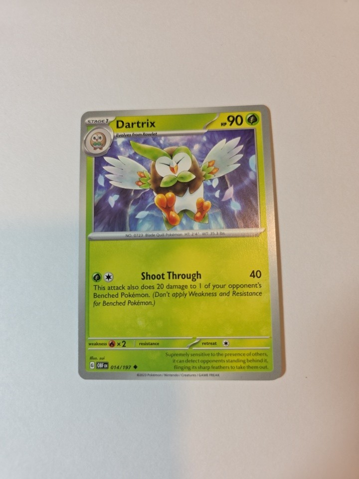 2023 Scarlet & Violet Series - Obsidian Flames Dartrix #14 Uncommon