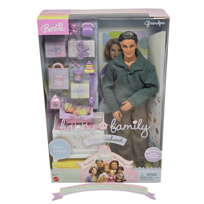 2003 MATTEL HAPPY FAMILY NEIGHBORHOOD BARBIE GRANDPA DOLL # B9881