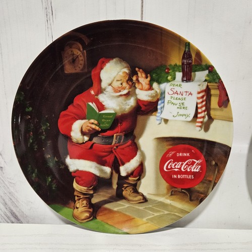Coca Cola Holiday Portraits Set of 4 Stoneware Salad Desert Plates - Picture 5 of 6