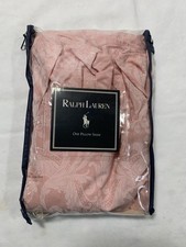 New Vintage Ralph Lauren AVERY PINK Floral Ruffled Euro Pillow Sham