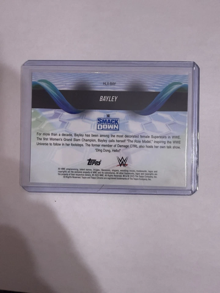 2025 Topps Chrome WWE Bayley Helix Insert #HLX-BAY SSP Case Hit🔥🔥📈 - Image 2 of 2