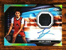 Jalen Lewis 2023-24 Topps Chrome OTE Jersey Autographs #RJA-JL (AU/MEM) (43/99)