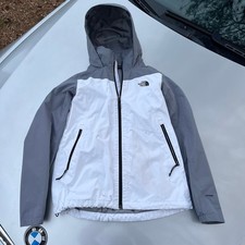 The North Face women's white and grey windbreaker jacket