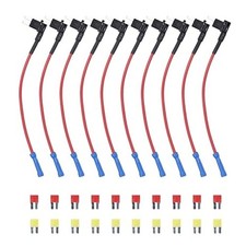 10 Pack 12V Car Add-a-Circuit Fuse Tap Adapter Blade Fuse/Micro 2 Fuse with 10pc