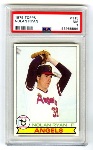 NOLAN RYAN~ CALIF. ANGELS~1979 TOPPS PSA-7 NM HOT BASEBALL CARD #115 (NEW CASE)
